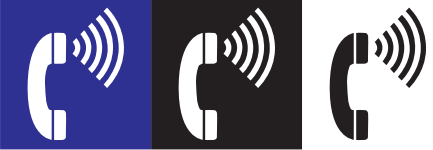 International symbol for volume control telephone.