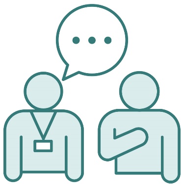 A person wearing a lanyard supporting someone.