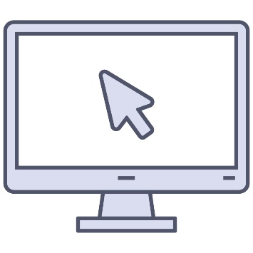 A computer screen with a cursor on it.