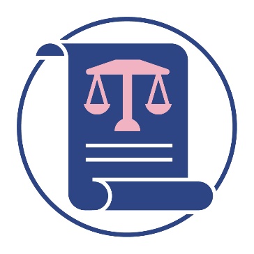 A rights document with a balanced scale on it.