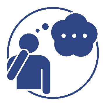 A person with a thought bubble.