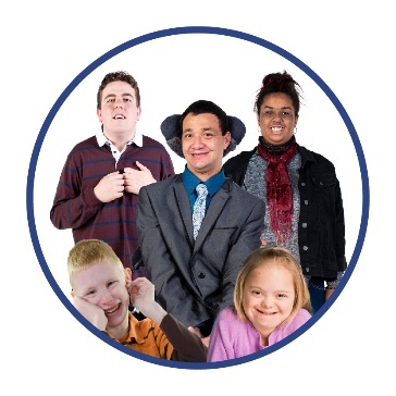 A group of people with disability with different ages.