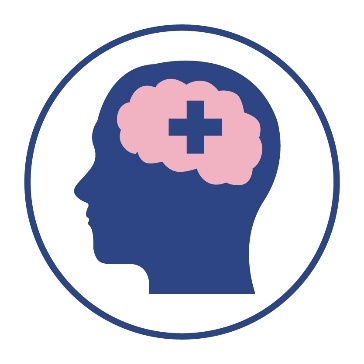 An icon of a brain with a plus sign.